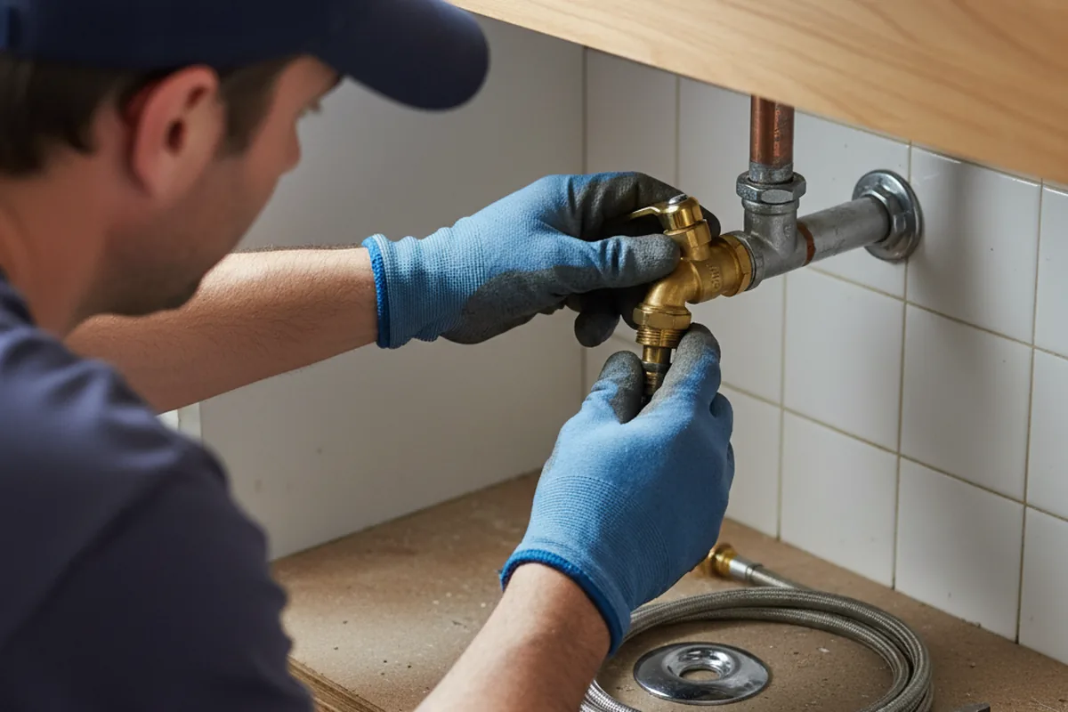 Shutoff valve and fitting work during Well Pump Repair in Santa Clara